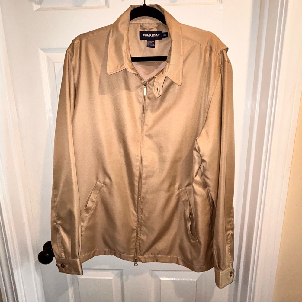 Polo Ralph Lauren Men’s Full Zip Windbreaker Size L Kakhi Beige